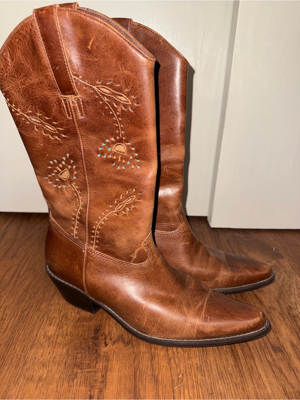Matisse Brown Leather Lace-Up Western Boot